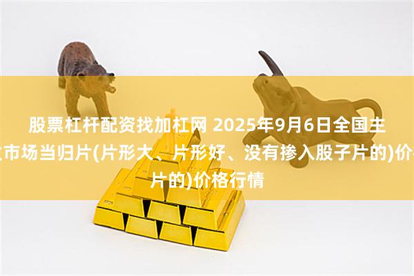 股票杠杆配资找加杠网 2025年9月6日全国主要批发市场当归片(片形大、片形好、没有掺入股子片的)价格行情